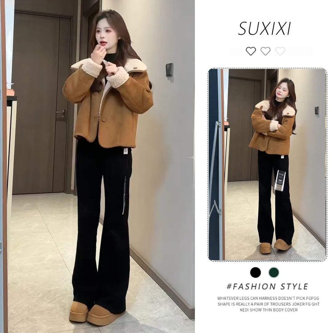 超火早秋美拉德色系穿搭新款套装女2025设计感时尚外套裤子两件套