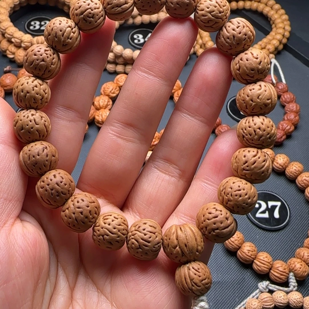 桃核手串蜡红皮桃核手持