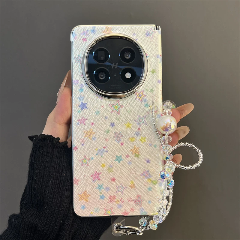 梦幻彩色星星适用华为matex6/x5典藏版折叠屏手机壳oppofindn5女