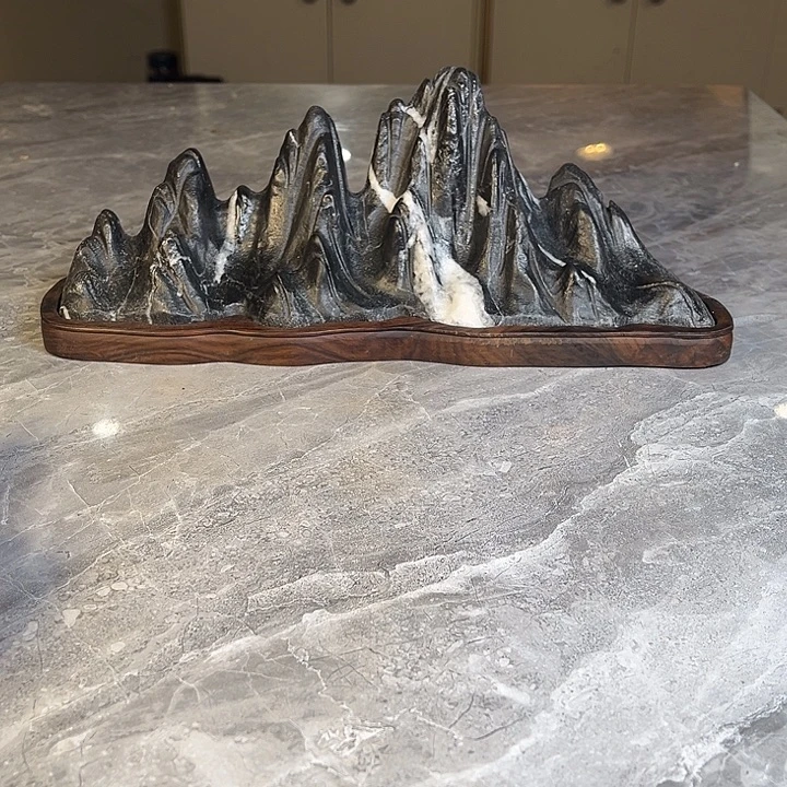 三***官奇石茶宠鱼缸文房摆件