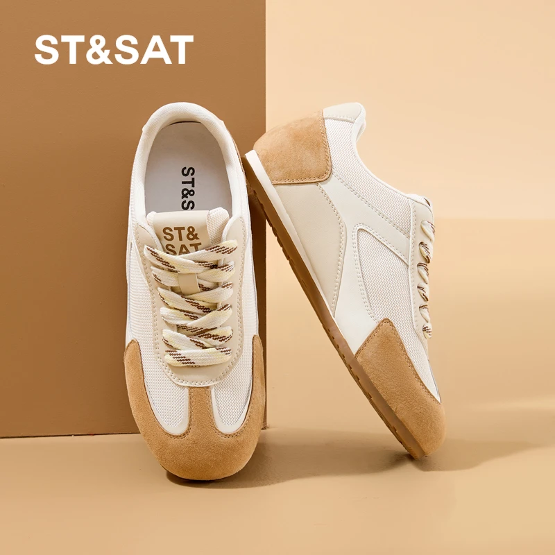 星期六女鞋时尚休闲鞋透气休闲鞋增高夏季运动鞋浅口德训鞋网面鞋