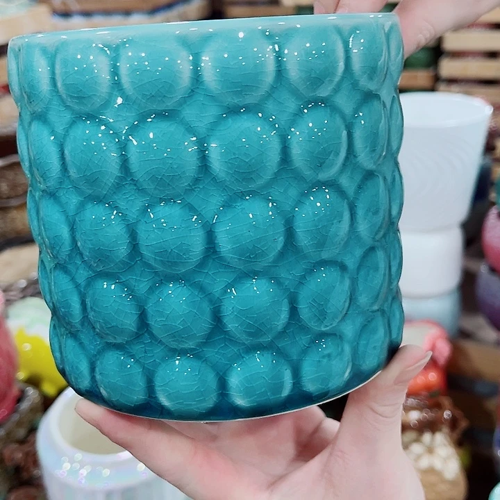 有孔，凑10元包邮陶瓷花盆发货！