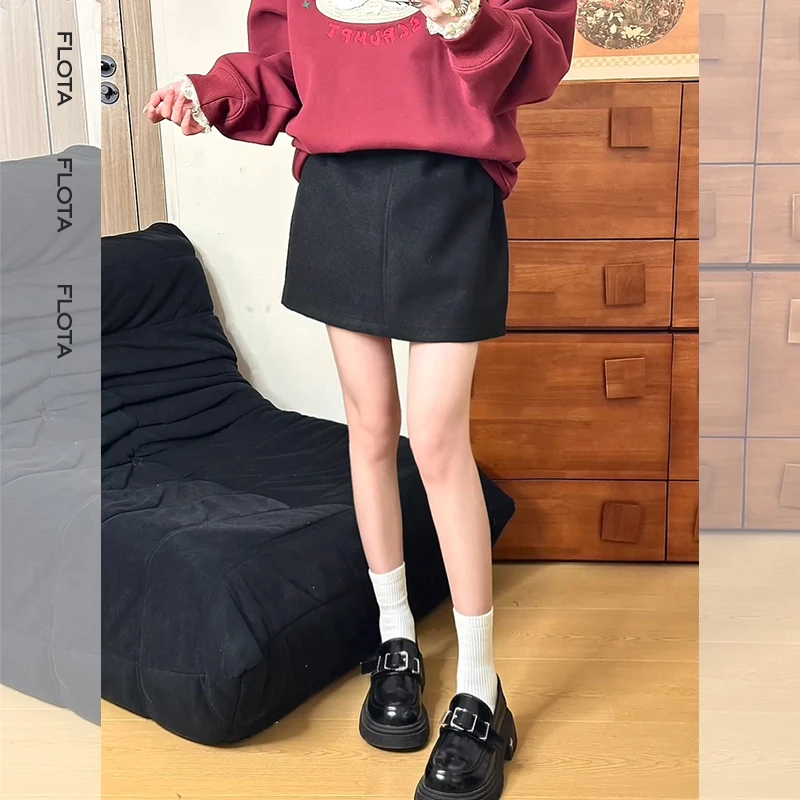 【flota】纯欲风包臀半身裙ins韩系新款高腰显瘦百搭a字短裙0050