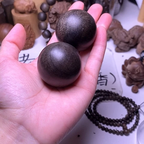 檀香木把件檀香阴沉手球