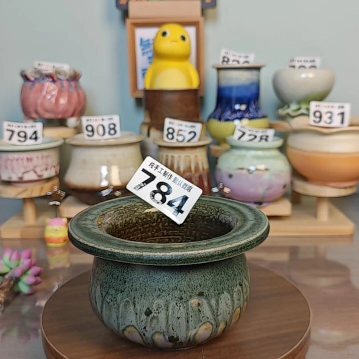 景德镇手工陶瓷盆 口9.5
