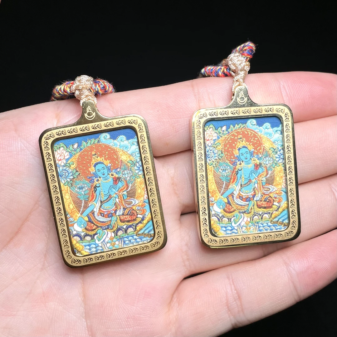 菲菲珠宝好@唐卡度母约45*29mm吊坠~多样性发一赠绳