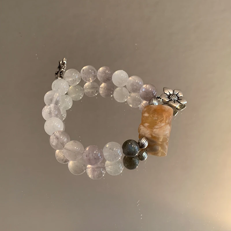 合金莫桑石手链 小众彩色仙女气质ins风手链9316-04