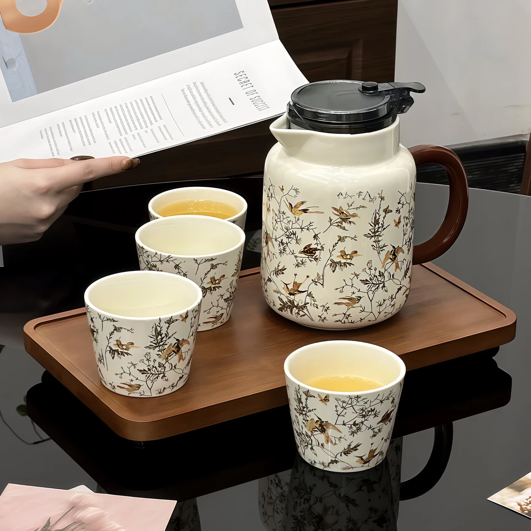 茶具套装家用水壶待客茶杯轻奢新居乔迁礼盒送人大容量耐高温水壶