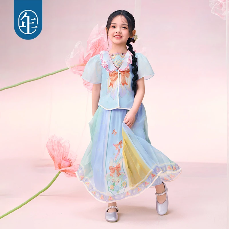 【如鱼得水】年衣女童新中式马面裙套装春夏新款古装儿童汉服公主裙