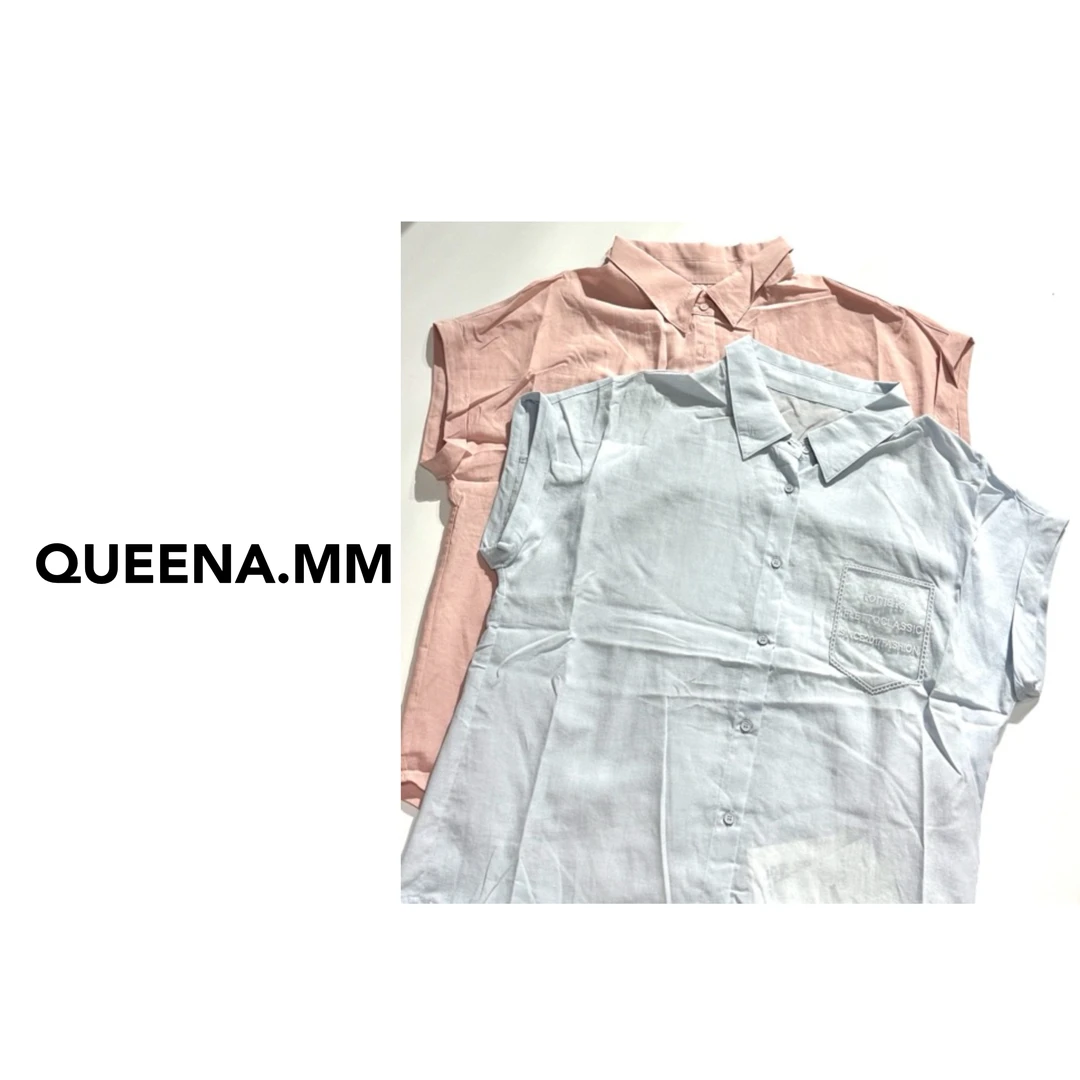 高定蕾丝口袋阔版衬衫