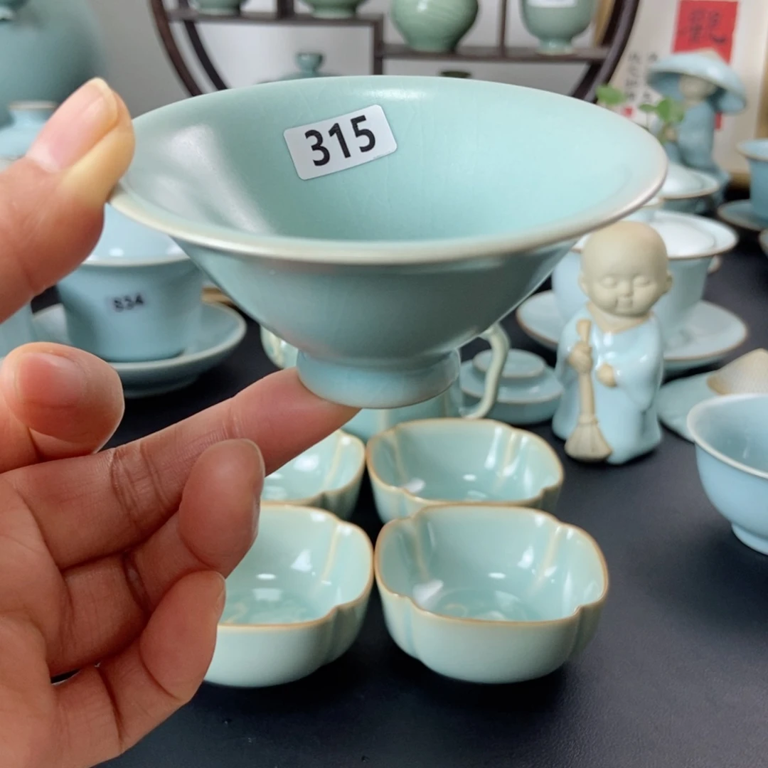 仿古釉斗笠杯精品