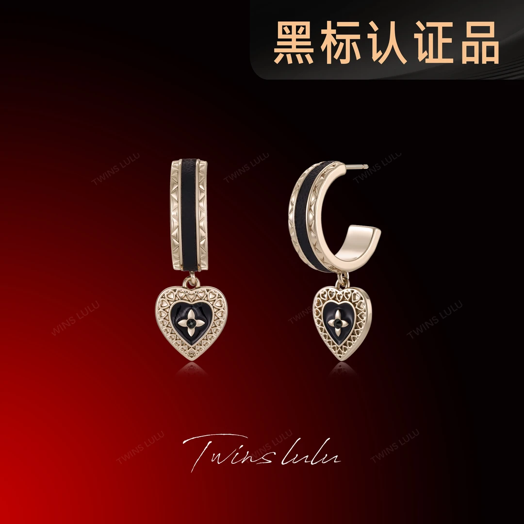 铜合金珐琅耳饰 经典简约百搭时尚爱心C形耳环TSL2866