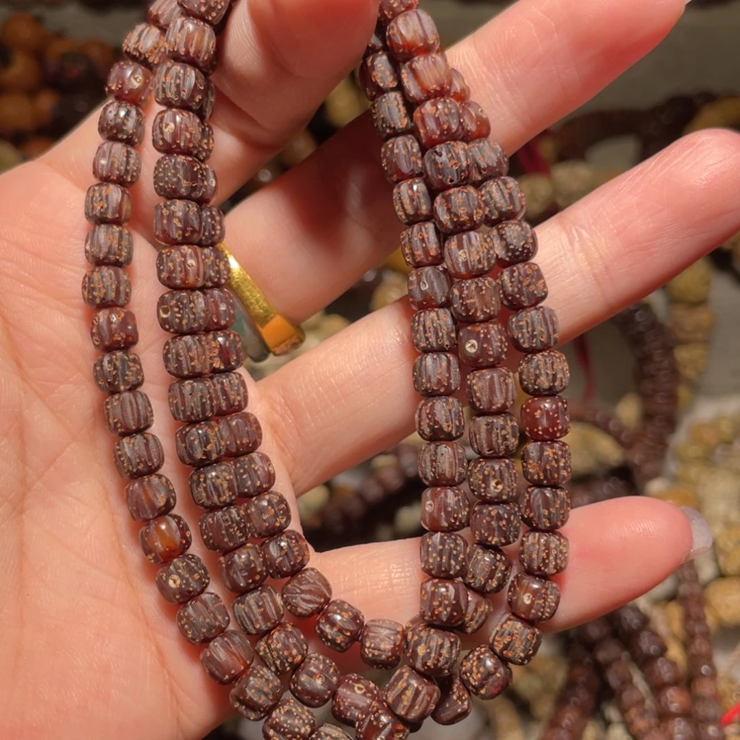 吊坠星月菩提漏！黑金百香籽120颗6×5