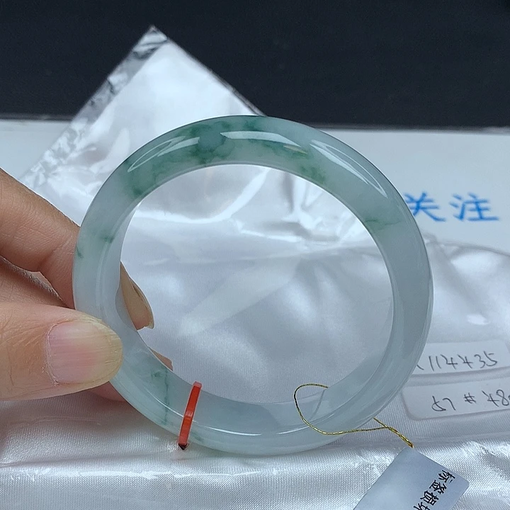 翡翠未镶嵌手镯57圈4435
