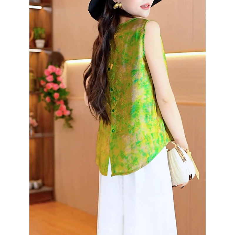 气质新中式温婉复古无袖上衣女2025国风时尚大方减龄时尚背心马甲