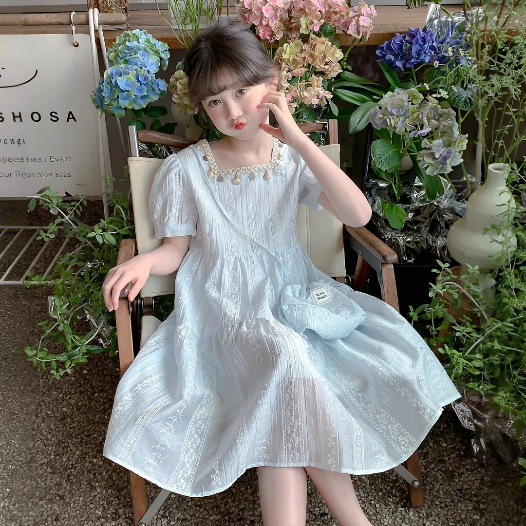 女童连衣裙夏薄款2025新款洋气童装小女孩超好看公主裙儿童裙子夏