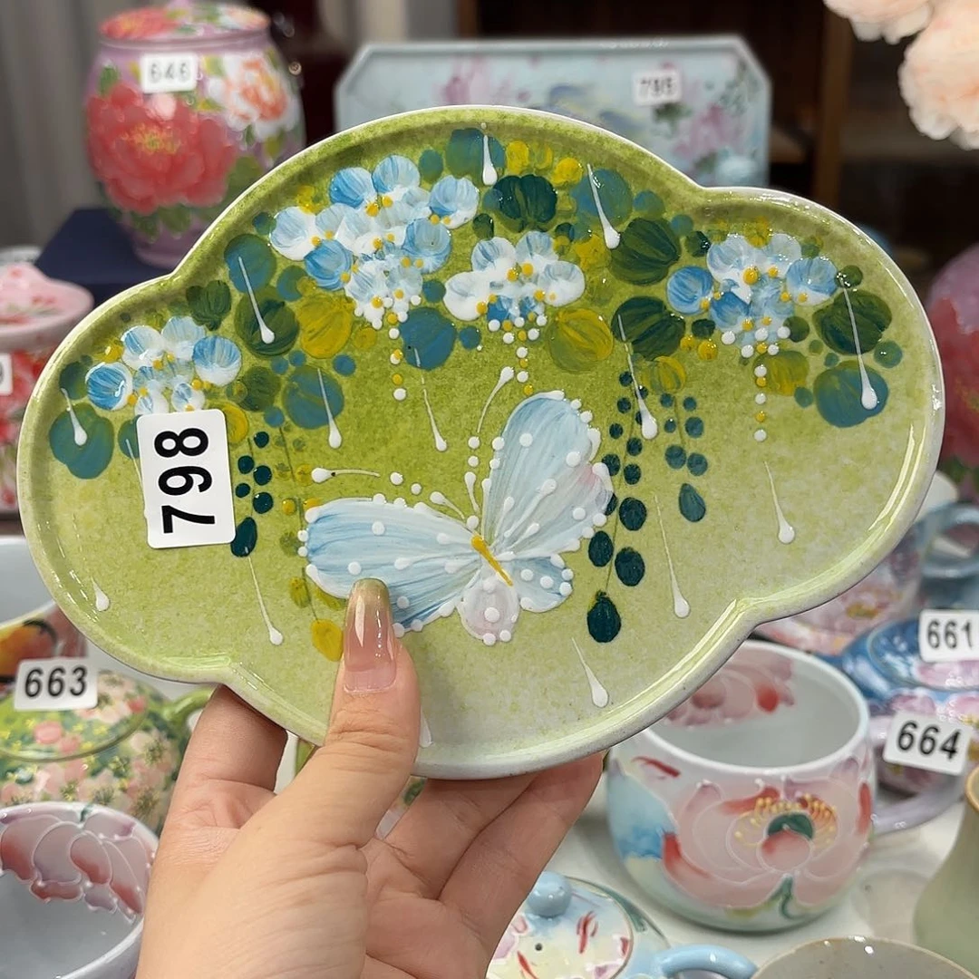 虫***虫景德镇手绘高温釉下彩陶瓷茶具