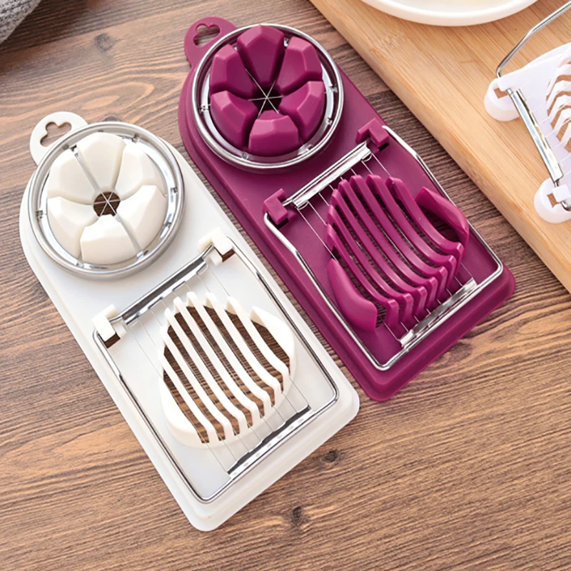 V多功能家用切蛋器切鸡蛋皮蛋神器3合一切割器松花蛋分割器切片