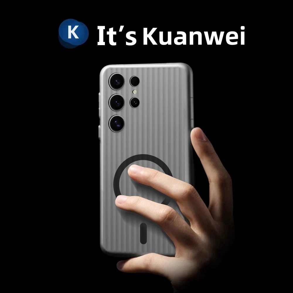 适用三星S25ultra手机壳新款S25瓦楞光栅磁吸超薄磨砂防摔保护套