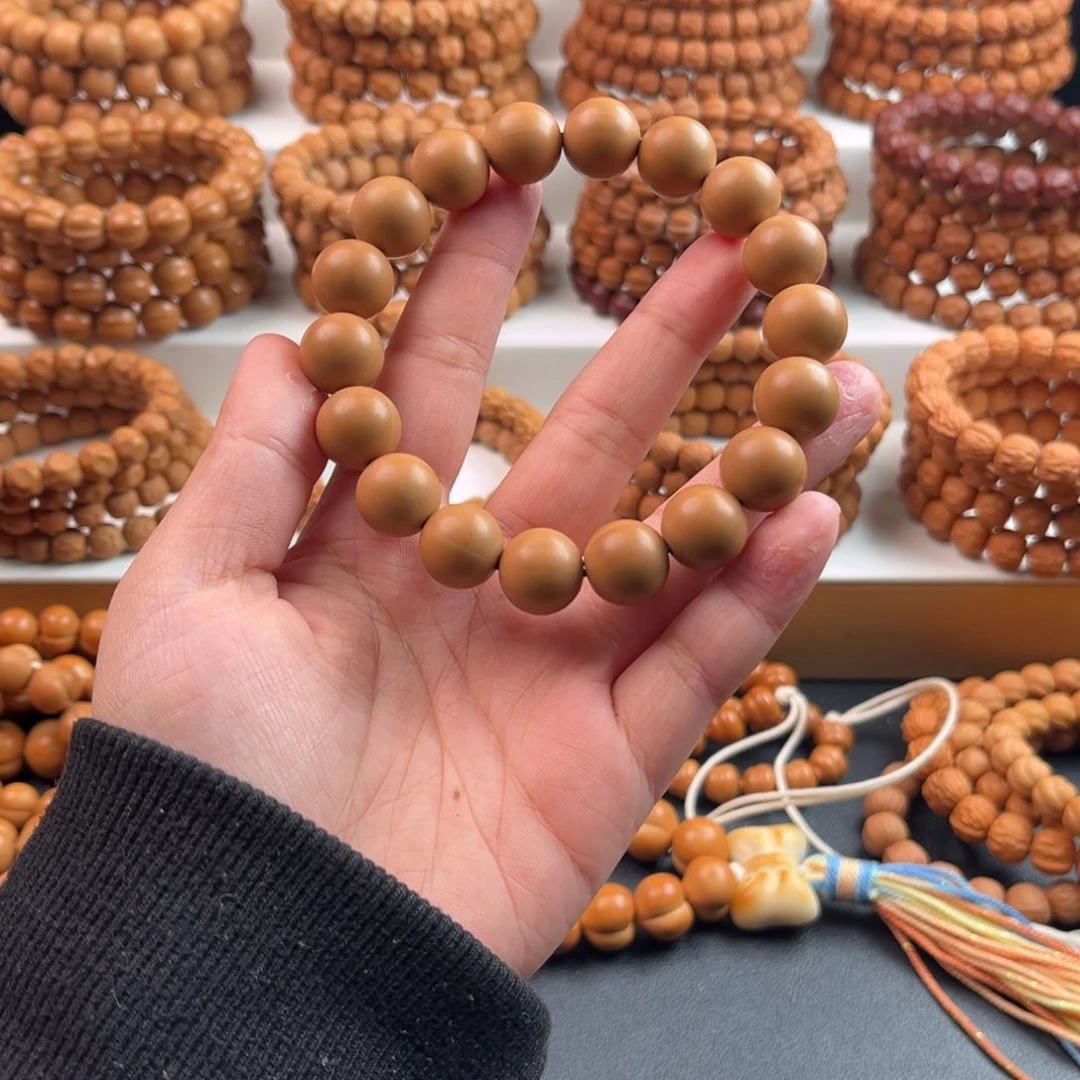 手串猴头核桃反油油点正圆光珠13.3尺寸
