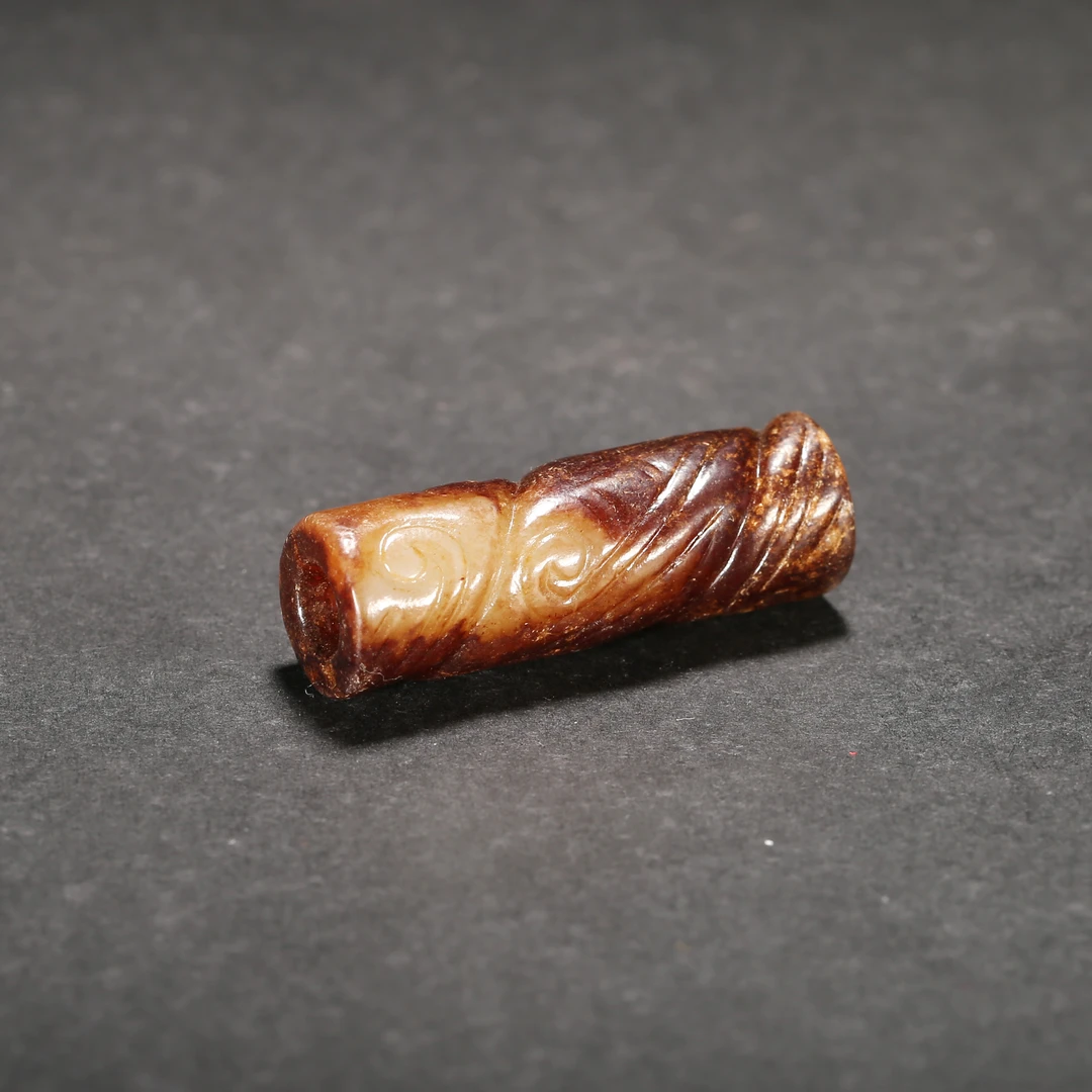 清代*红沁玉勒子/07JTY2313/和田玉【北京文博】