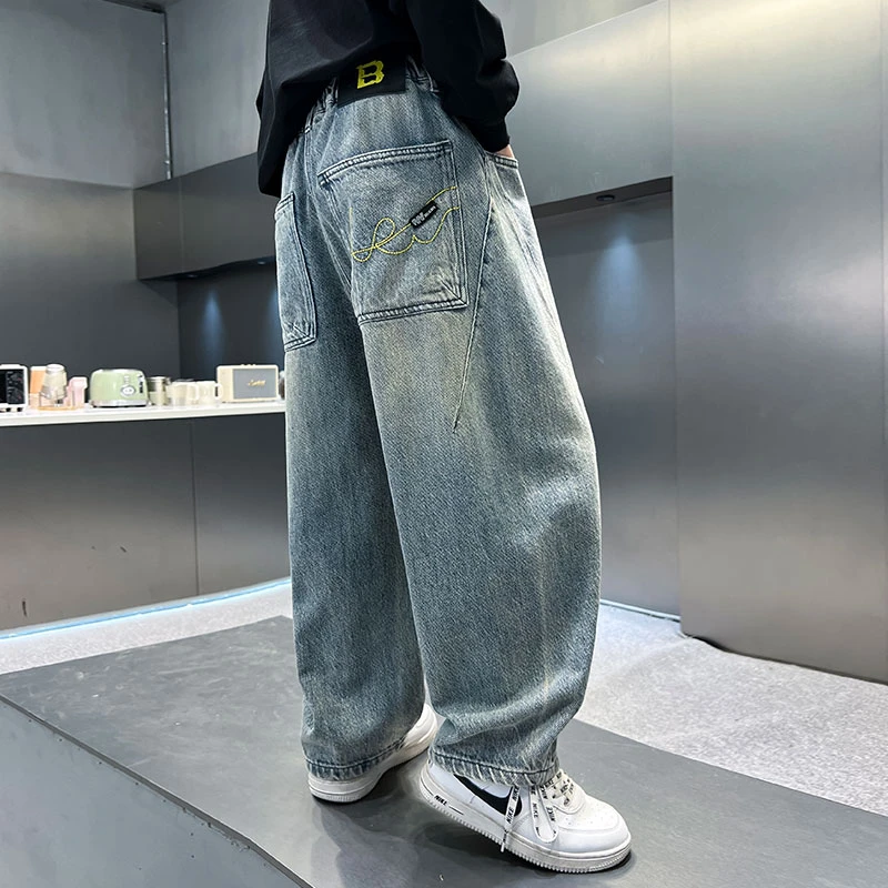 儿童装男童春装裤子2025新款长裤春季中大童牛仔裤休闲男孩春秋款