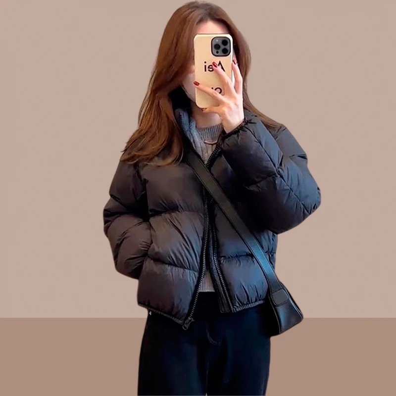 2025冬季新款短款立领显瘦棉服女士小个子爆款洋气棉衣面包服外套