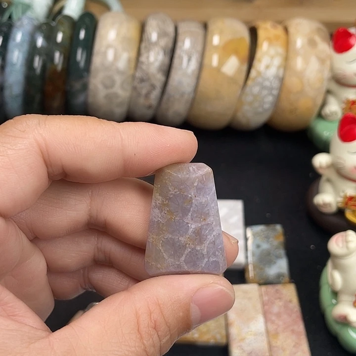 硅化珊瑚（珊瑚玉）未镶嵌吊坠(不含链)