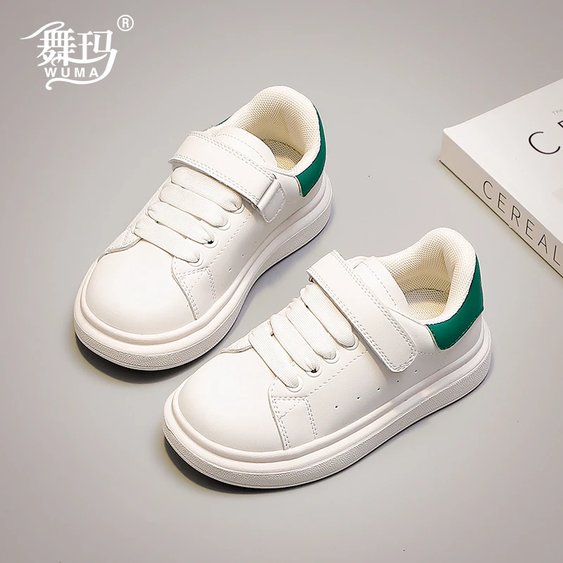 舞玛儿童板鞋2025新款春秋季男女童鞋学生小白鞋休闲运动鞋537110