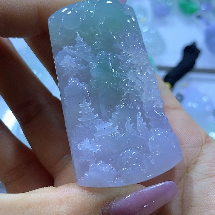 翡翠未镶嵌颈饰天然翡翠A货吊坠