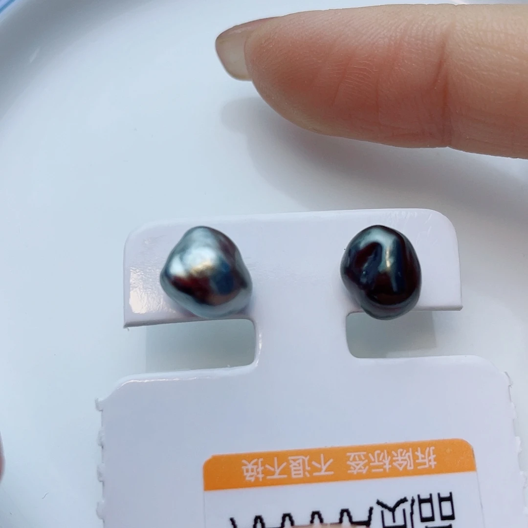 银S925镶嵌耳饰海水珍珠w41