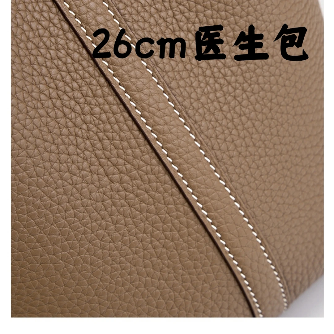 【喜柿】纯手工蜡线TC牛皮26/30cm女包大气单肩斜挎真皮医生包