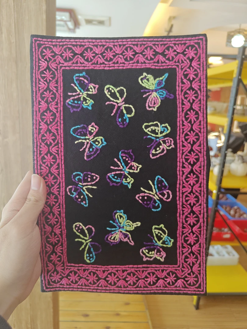 问春风刺子绣茶席茶垫防水隔热泡茶垫刺绣