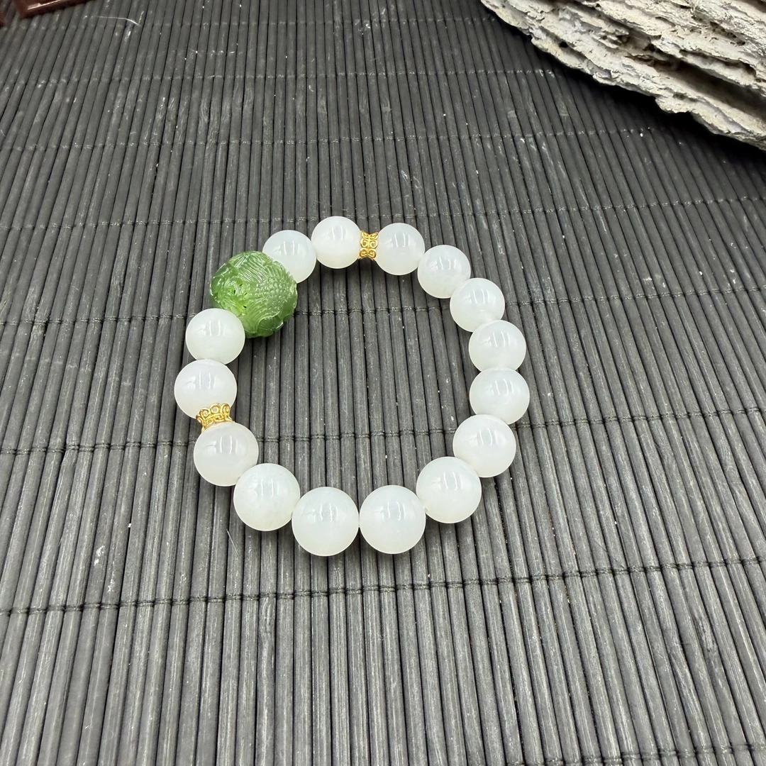 BY1217FZJT标097 北玉精选 和田玉手串 多样性发货