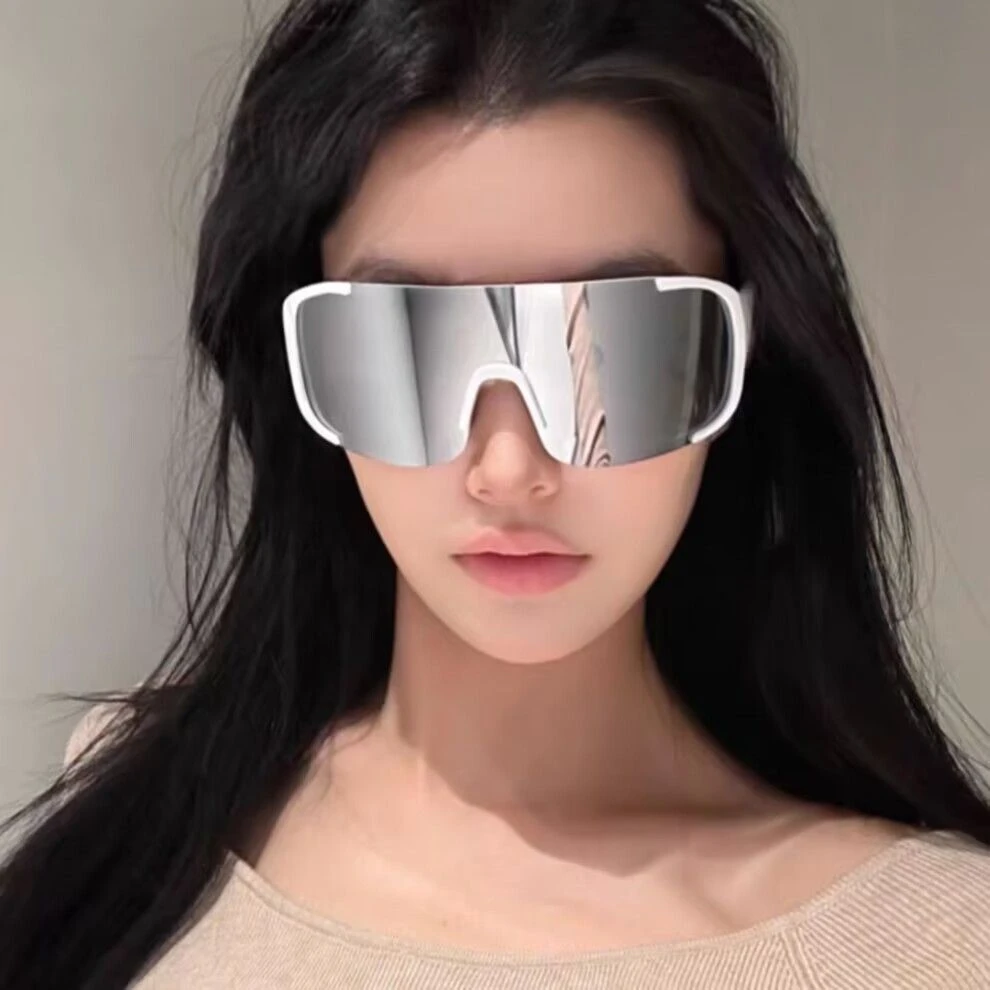 户外运动大框骑行登山滑雪防风护目炫酷太阳镜男女凹造型防紫外线