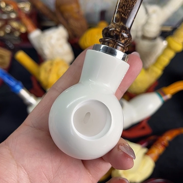 海泡石烟斗小号空腔河豚苹果03