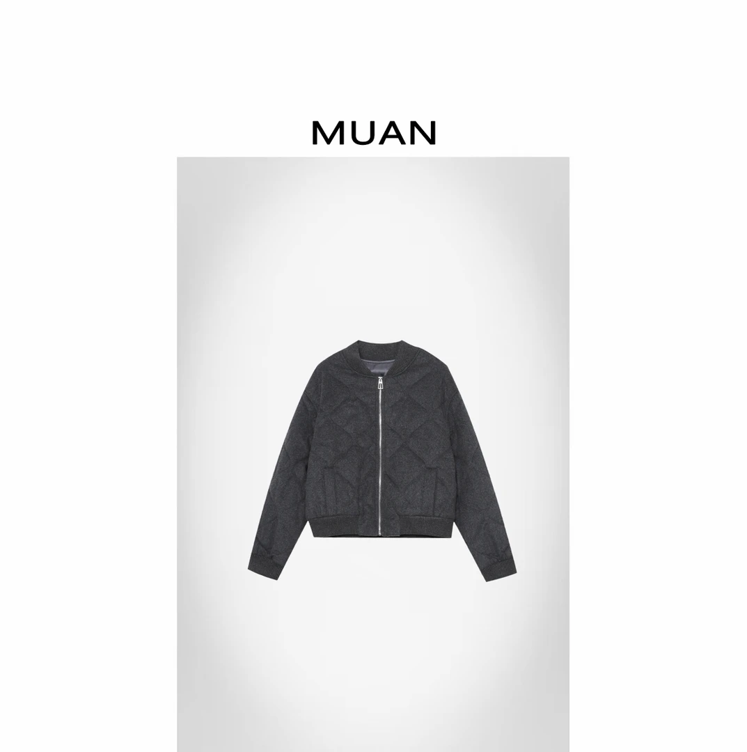 木岸MUAN:《哈姆雷特棉服》定制棒球高级美式复古外套女D-MJ-F8378