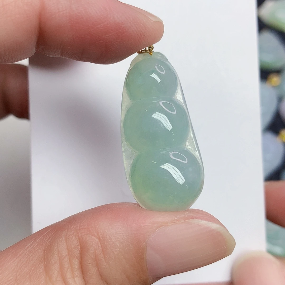 翡翠18K金镶嵌颈饰368897