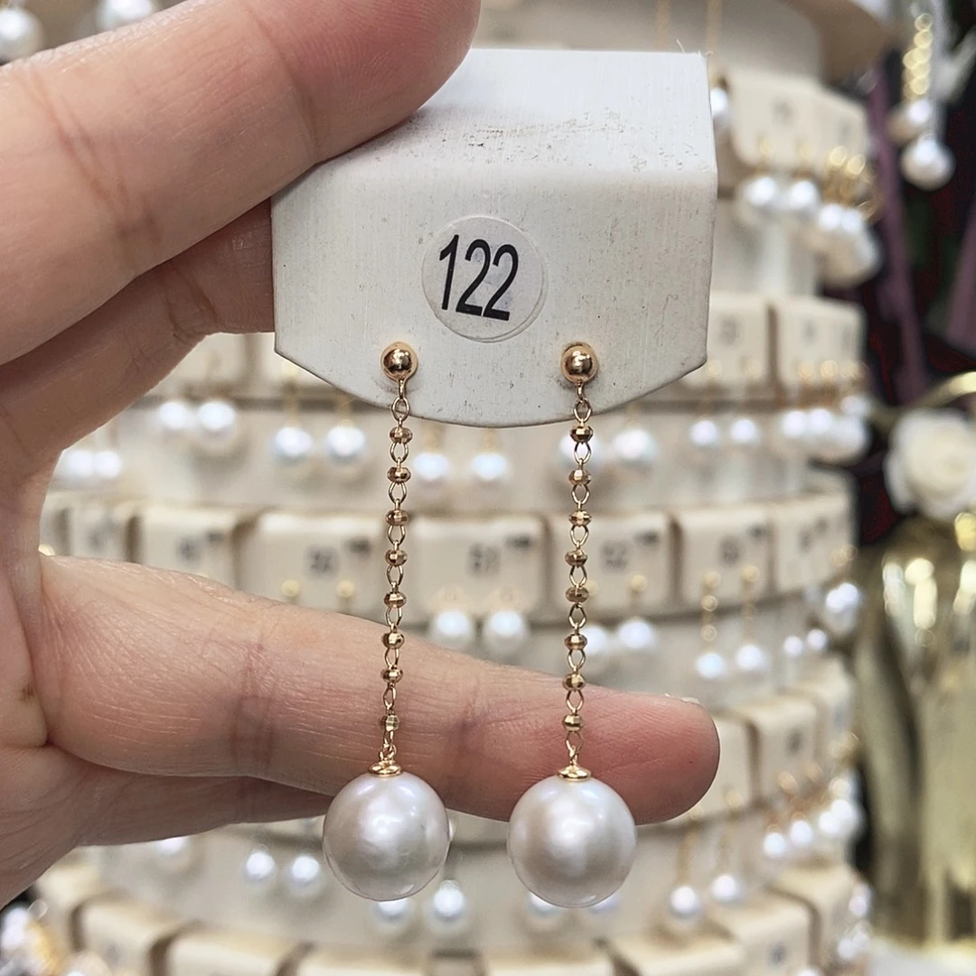 耳饰淡水珍珠银S925镶嵌