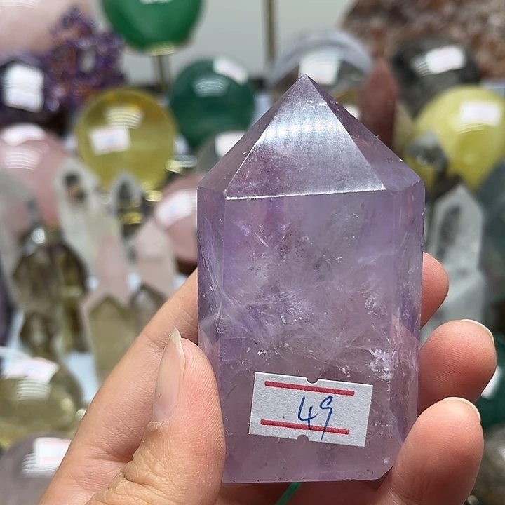珠宝半成品水晶未镶嵌173克紫水晶柱