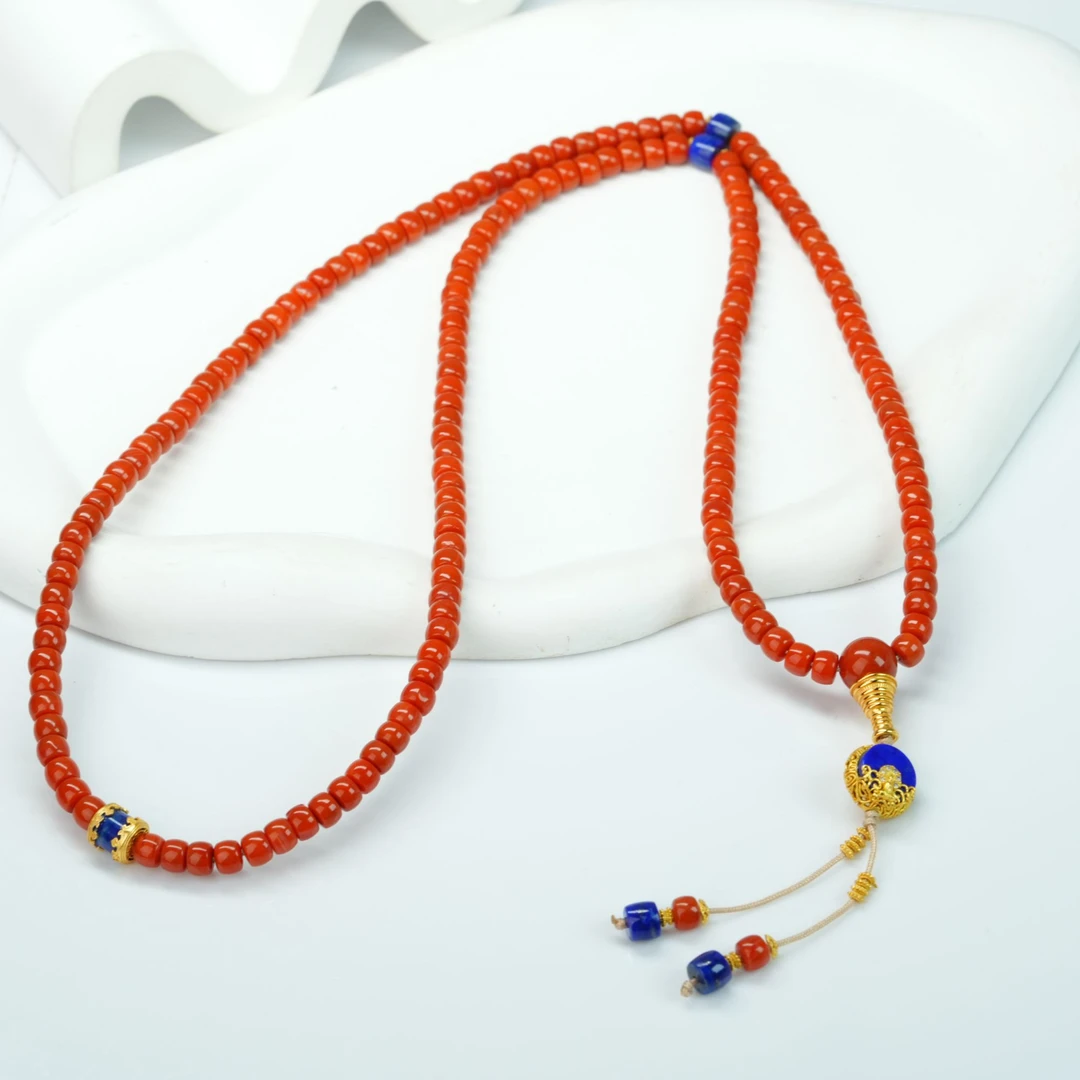 【小北珠宝】南红DIY项链约3*5mm【多样性发一件】1-WH258X29