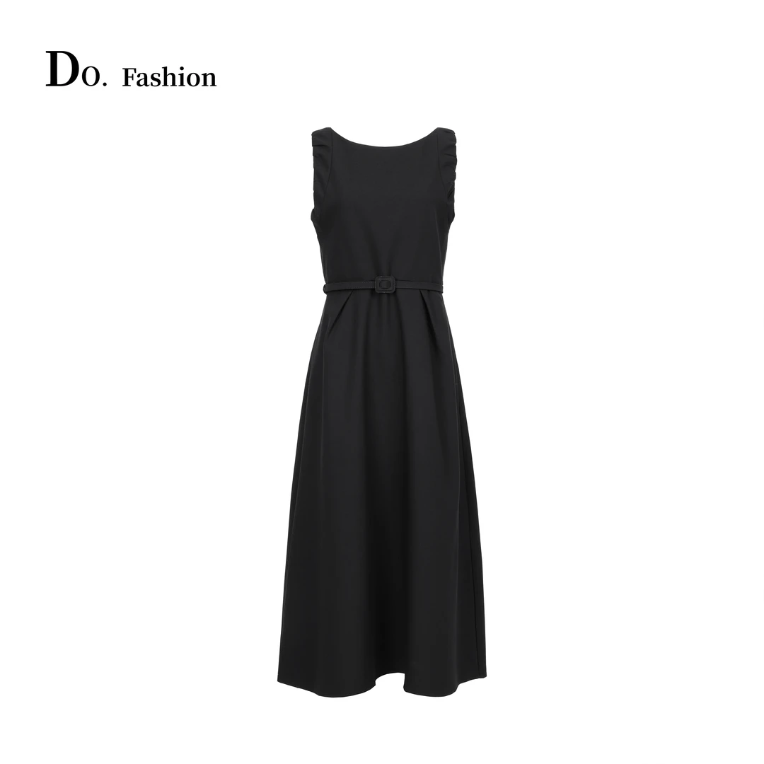 【Do.Fashion欧阳】设计感桑蚕丝羊毛收腰连衣裙