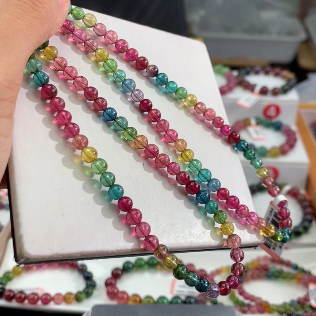 碧玺手链未镶嵌    5.3mm。