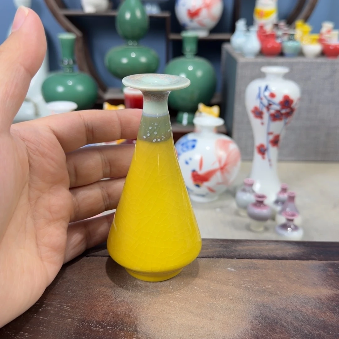 陶瓷手工小花器摆件