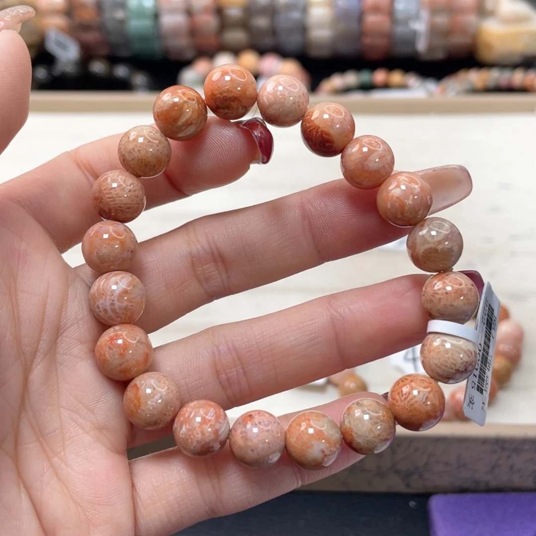 硅化珊瑚（珊瑚玉）手链未镶嵌你**王225