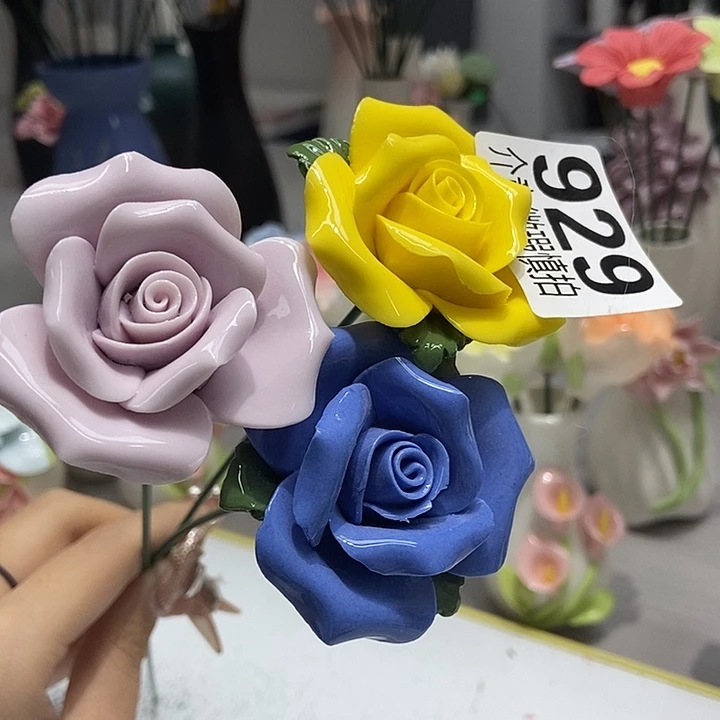 陶瓷纯手工捏花设计