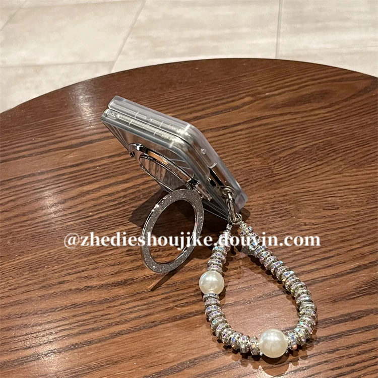 适用华为pura x手机壳高级银色镜子支架purax阔折叠防摔保护壳女