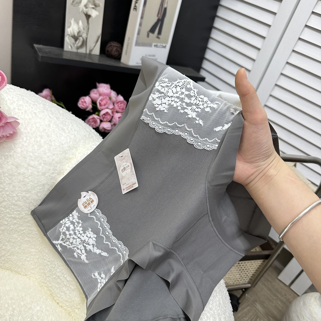 【85-155】新款蕾丝大版女士高腰新疆8A暖暖95棉软糯舒适三角裤6117