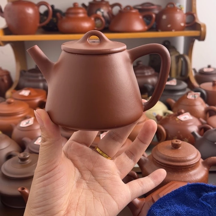茶壶紫砂200cc朱泥半手微瑕