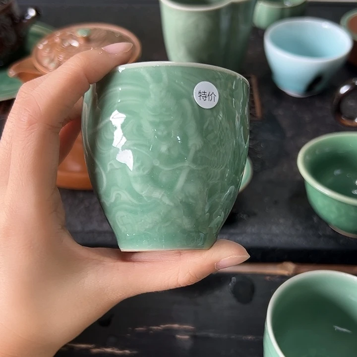 龙泉云间青瓷小米茶器